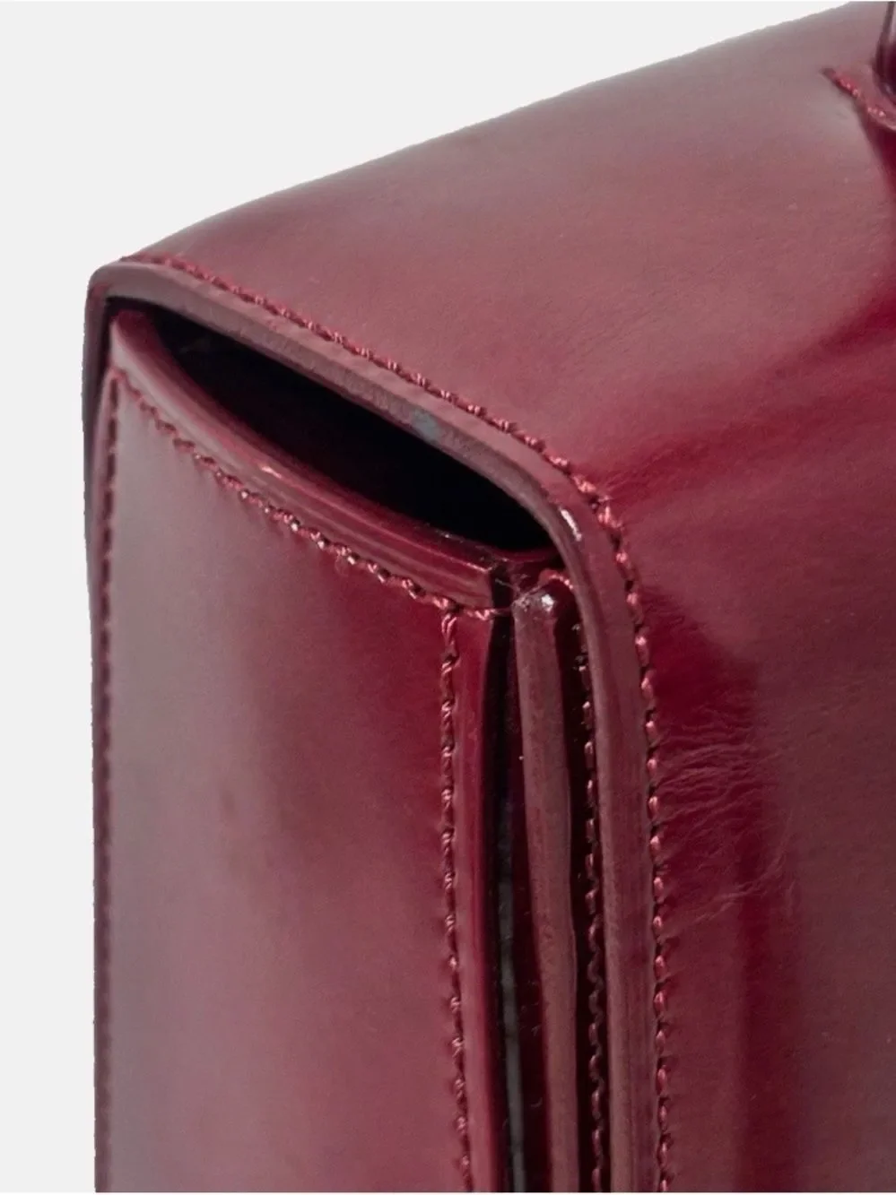 Cartier Panthere Patent Leather Satchel with Silver-Tone C-Clasp
